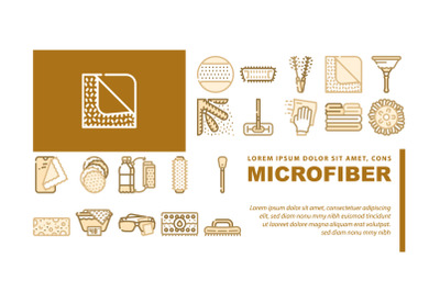 Microfiber For Clean Landing Header Vector