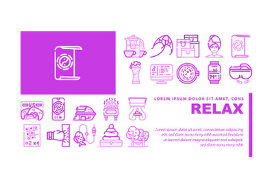 Relax Therapy Time Landing Header Vector