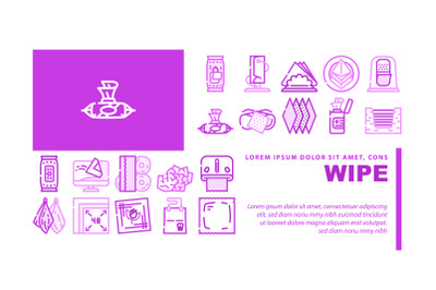 Wipe Hygiene Accessory Landing Header Vector