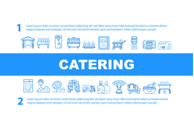 Catering Food Service Landing Header Vector