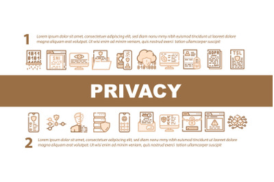 Privacy Policy Protect Landing Header Vector
