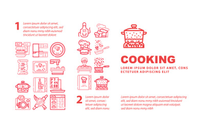 Cooking Courses Lesson Landing Header Vector