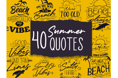Summer Quotes SVG Cut Files Pack