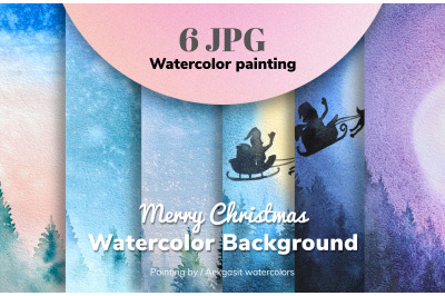 Watercolor Background for Christmas