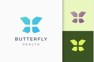 Butterfly or Health Plus Abstract Logo
