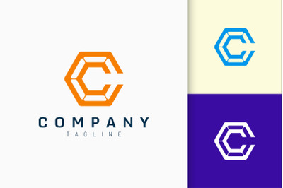 Hexagon Modern Logo Represent Technology