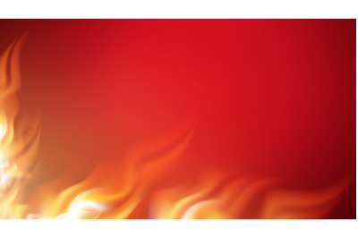 Burning Fire With Flame Tongues Copy Space Vector