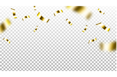 Foil Confetti Party Event Golden Decoration Vector