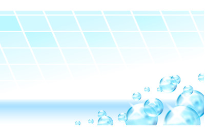 Bubbles Tile Detergent Washer Copy Space Vector