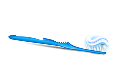 Toothpaste On Toothbrush Dental Hygiene Vector