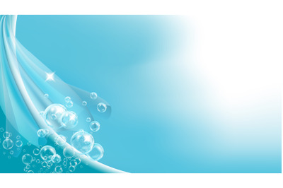 Air Bubbles Detergent Washer Copy Space Vector