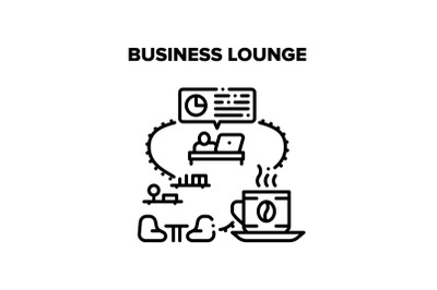 Business Lounge Vector Concept Color Illustration