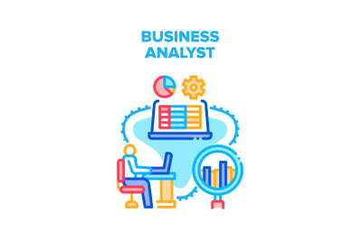 Business Analyst Vector Concept Color Illustration