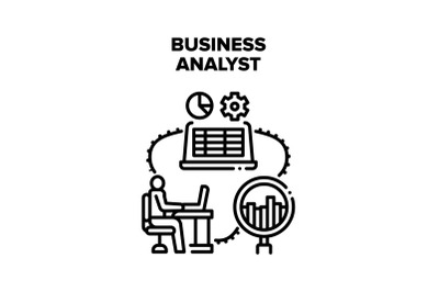 Business Analyst Vector Concept Color Illustration