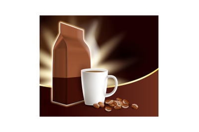 Coffee Arabica Drink Promotional Banner Vector