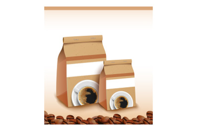 Coffee Beans Product Promotional Poster Vector