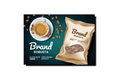 Coffee Robusta Creative Promotional Banner Vector