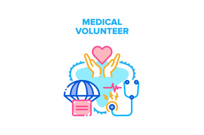 Medical Volunteer Vector Concept Illustration