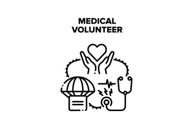 Medical Volunteer Vector Concept Illustration