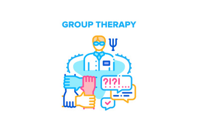 Group Therapy Vector Concept Color Illustration