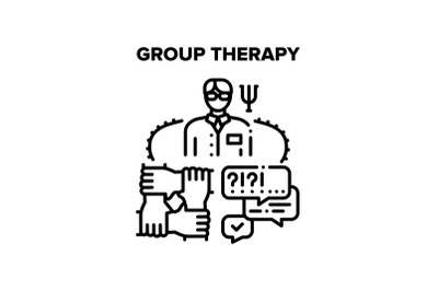 Group Therapy Vector Concept Color Illustration