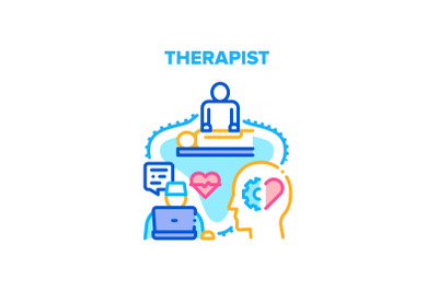 Therapist Doctor Vector Concept Color Illustration