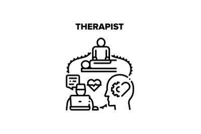 Therapist Doctor Vector Concept Color Illustration