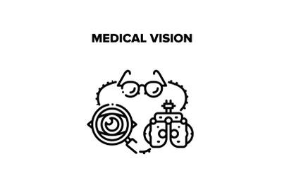 Medical Vision Vector Concept Color Illustration