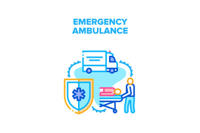 Emergency Ambulance Vector Concept Illustration