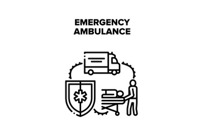 Emergency Ambulance Vector Concept Illustration