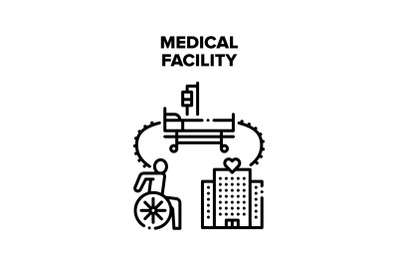 Medical Facility Vector Concept Color Illustration