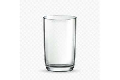 Glass Cup For Drinking Milk Or Water Drink Vector