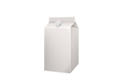 Milk Beverage Blank Carton Box Package Vector