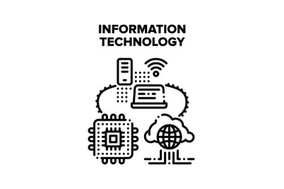 Informational Technology Vector Concept Color