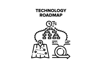 Technology Roadmap Vector Concept Illustration