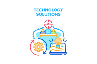 Technology Solutions Vector Concept Illustration