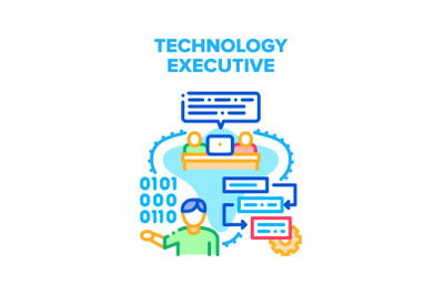 Technology Executive Vector Concept Illustration