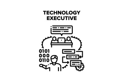 Technology Executive Vector Concept Illustration