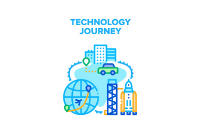 Technology Journey Vector Concept Illustration