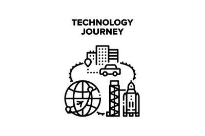 Technology Journey Vector Concept Illustration