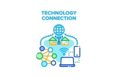 Technology Connection Vector Concept Illustration