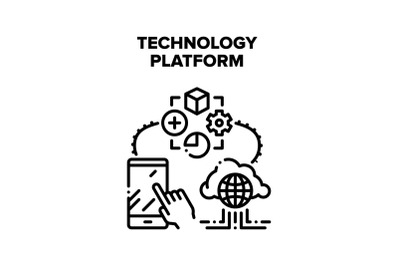 Technology Platform Vector Concept Illustration