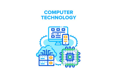 Computer Technology Vector Concept Illustration