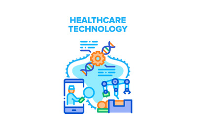 Healthcare Technology Vector Concept Illustration