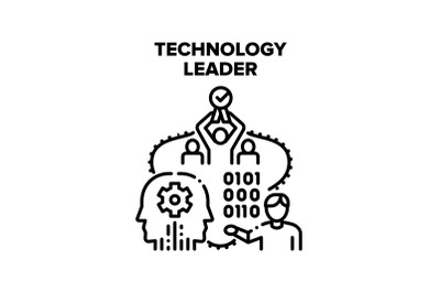 Technology Leader Vector Concept Illustration