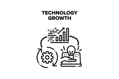 Technology Growth Vector Concept Illustration