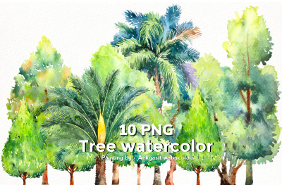 Tree Watercolor Clipart