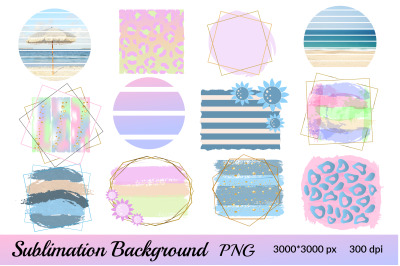 Summer Sublimation PNG. Backgrounds Sublimation Bundle PNG