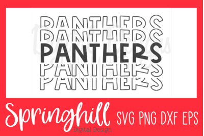 Panthers Team Mascot T-Shirt SVG PNG DXF &amp; EPS Design Cut Files
