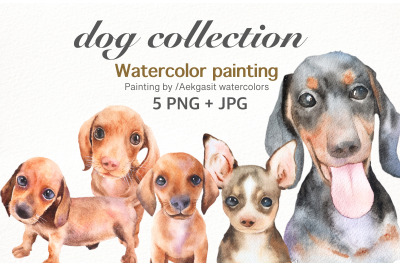 Dog Watercolor Clipart